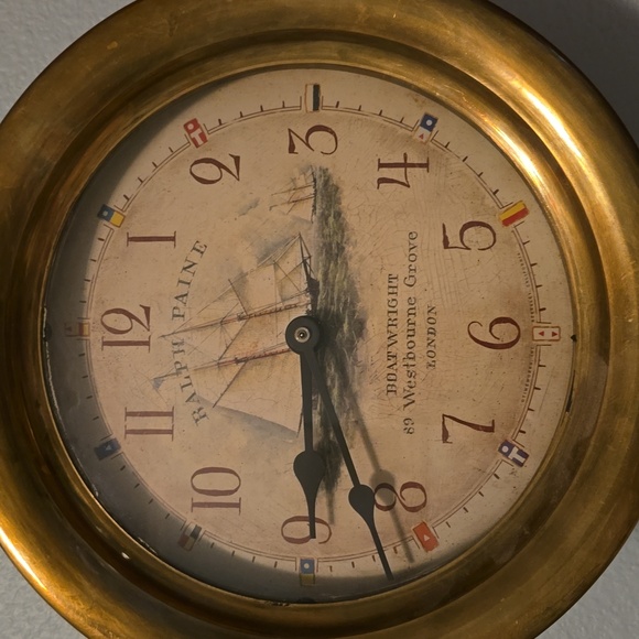 Timeworks genuine Ralph Paine vintage brass clock - Picture 10 of 10
